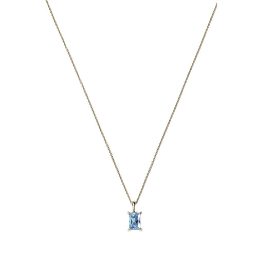 Birthstone Necklace in White Gold