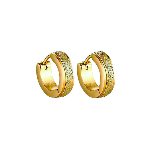 Casual Huggie Earrings in Gold