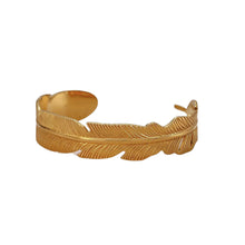 Load image into Gallery viewer, Feather Open Bangle