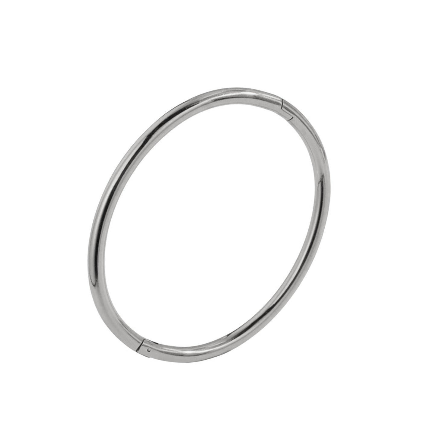 Classic Oval Bangle in White Gold