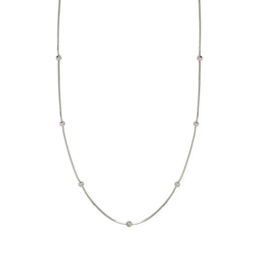 Satellite Chain Necklace in White Gold