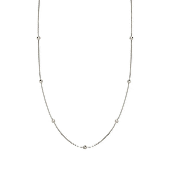 Satellite Chain Necklace in White Gold