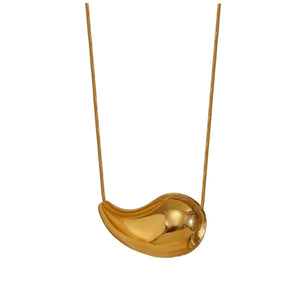 Drop Pendant Necklace in Gold