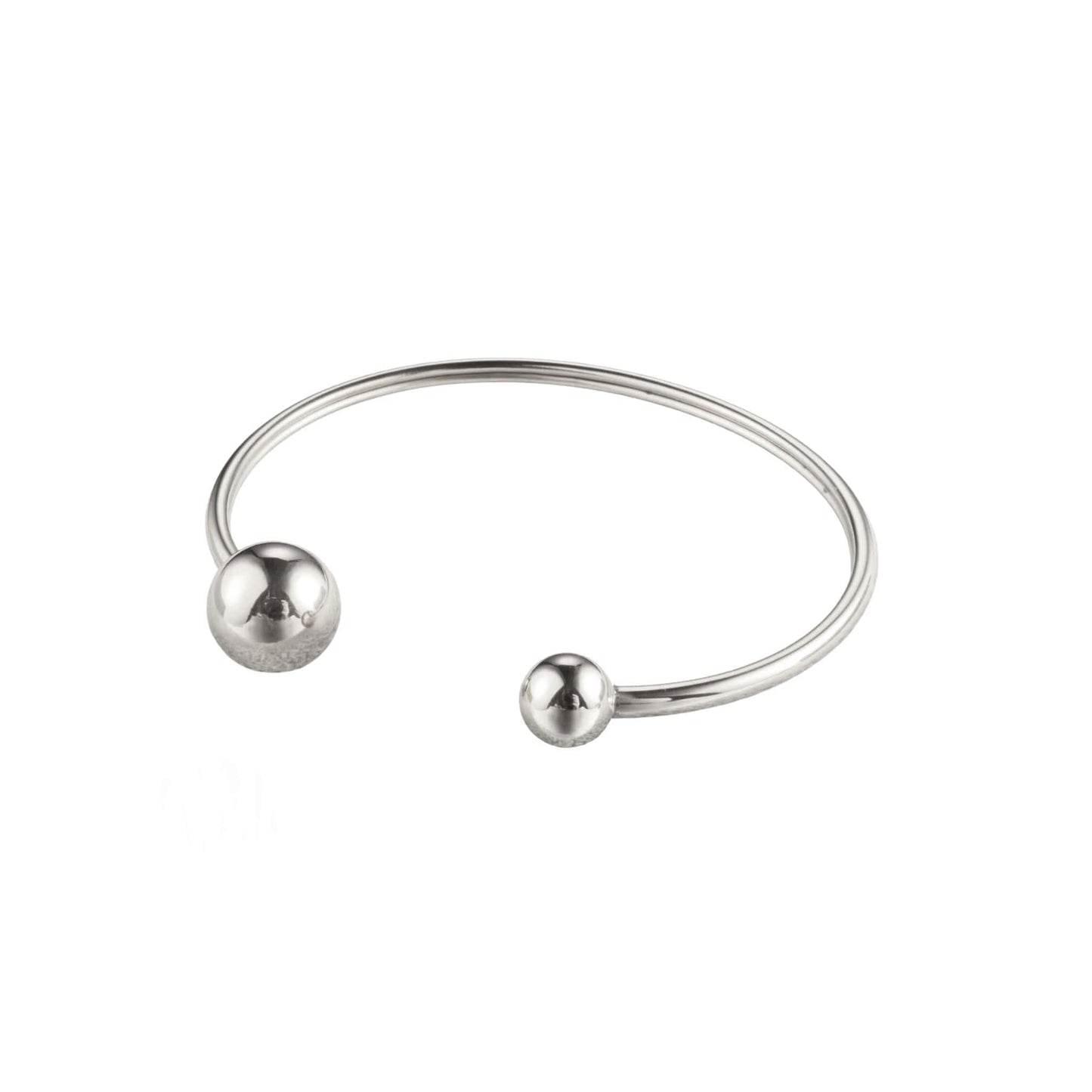 Torque Bangle in White Gold