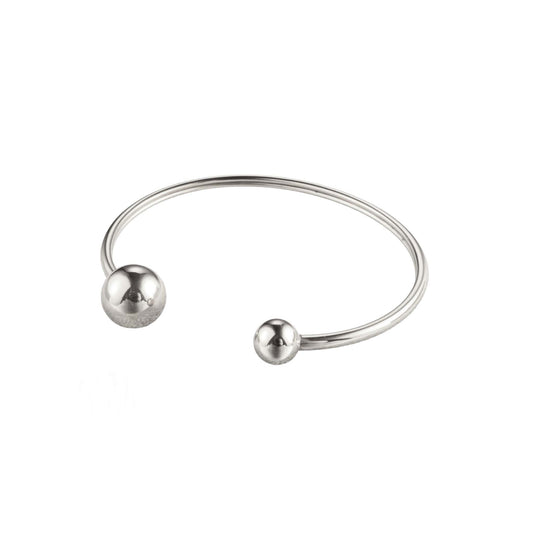 Torque Bangle in White Gold
