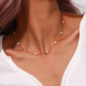 freshwater pearl necklace choker dainty waterproof gift