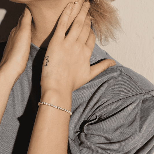 Blossom Tennis Chain Bracelet in Gold