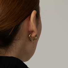 Load image into Gallery viewer, Liv Hoop Earrings - Black