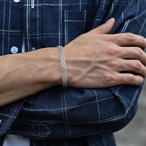 Panther Chain Bracelet in White Gold