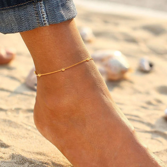 Satellite Anklet in Gold