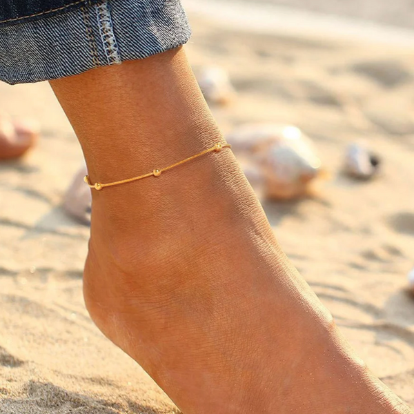 Satellite Anklet in Gold