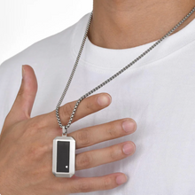 Load image into Gallery viewer, Lost Dog Tag Necklace in White Gold