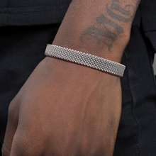 Load image into Gallery viewer, Mesh Chain Open Bangle - Silver Color