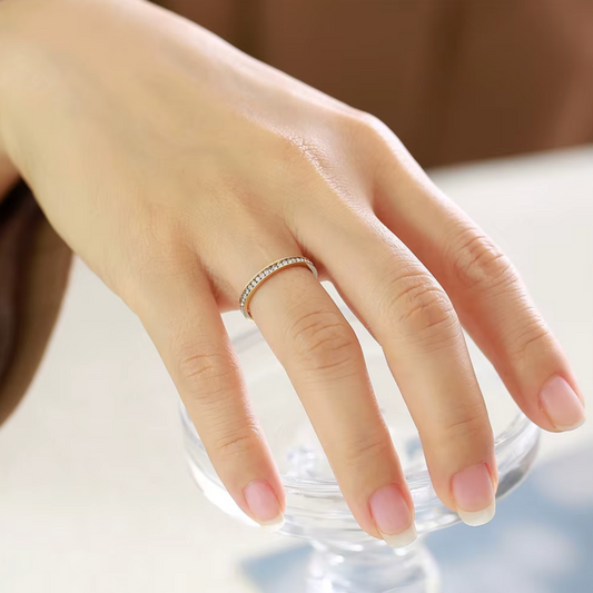 Eternity Band Ring in White Gold