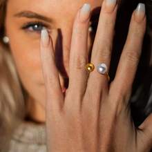 Load image into Gallery viewer, Torque Pearl Adjustable Ring