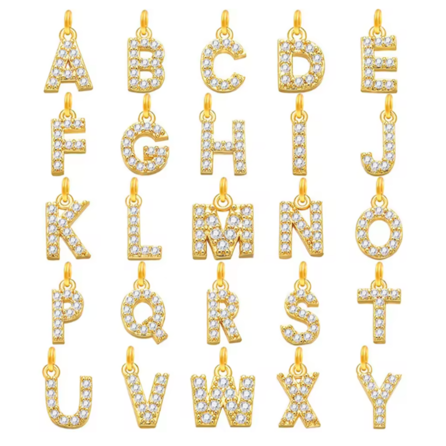 Initial Pendant Necklace in Gold - Gucci Style Chain