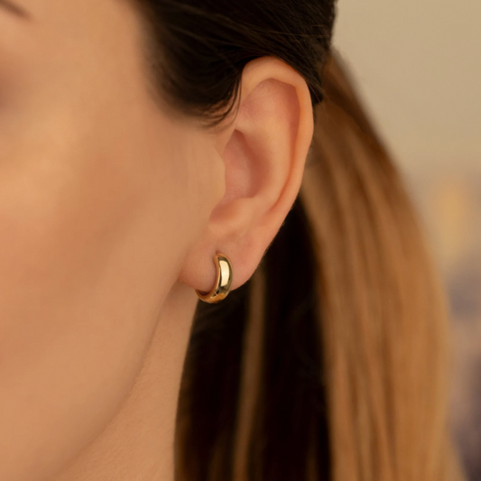 Classic Huggie Earrings in Gold
