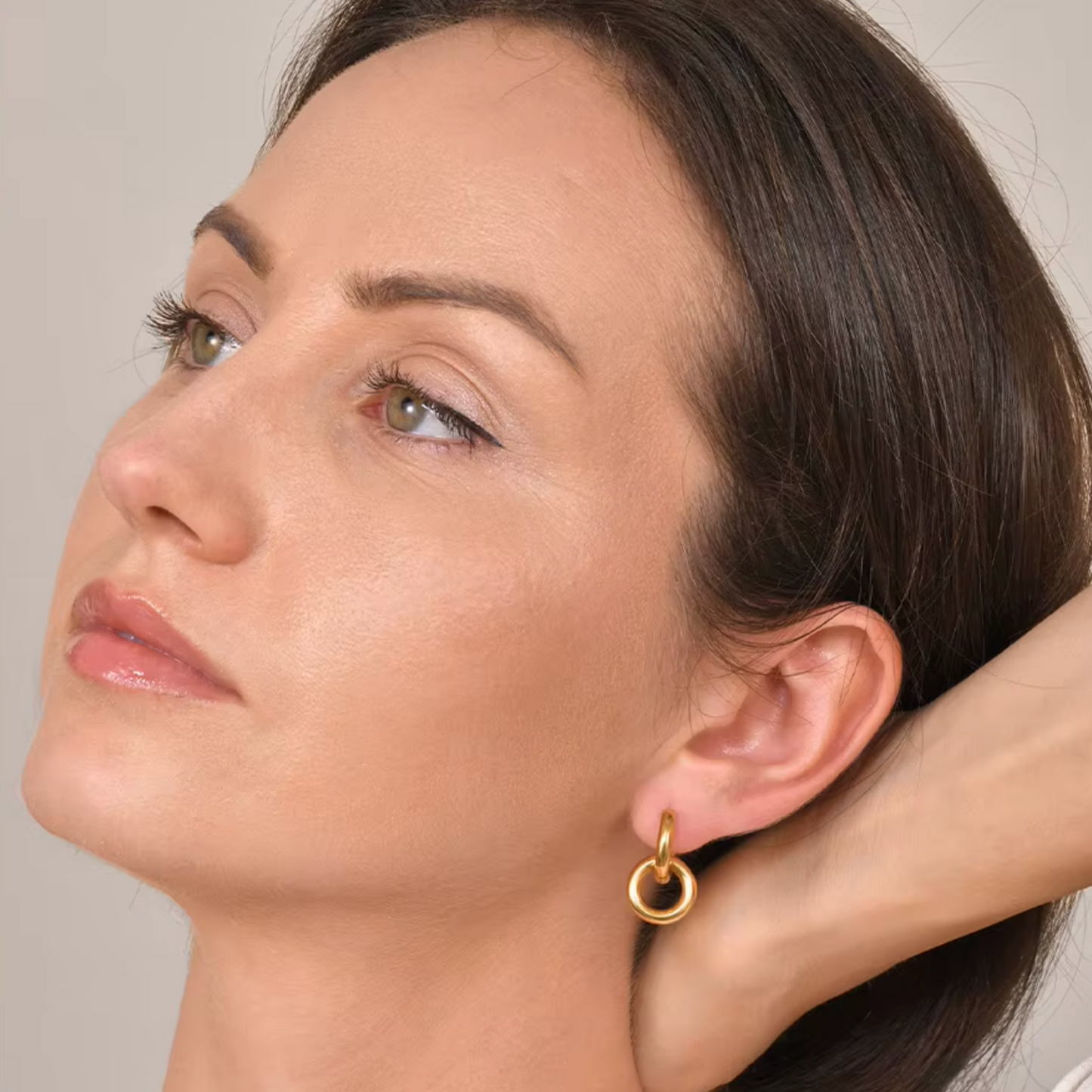 Interchangeable Hoop & Circle Drop Earrings