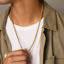 Load image into Gallery viewer, Rope Chain Necklace in Gold - 5mm (Length Selection)