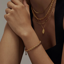 Load image into Gallery viewer, Rope Chain Bracelet in Gold - 5mm