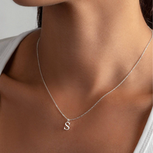 Load image into Gallery viewer, Initial Pendant Necklace in White Gold