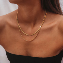 Load image into Gallery viewer, Seresta Double Snake &amp; Rope Necklace