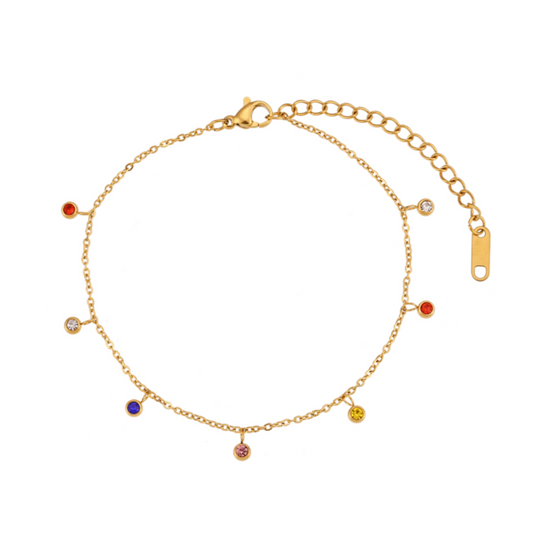 Maja Rainbow Anklet