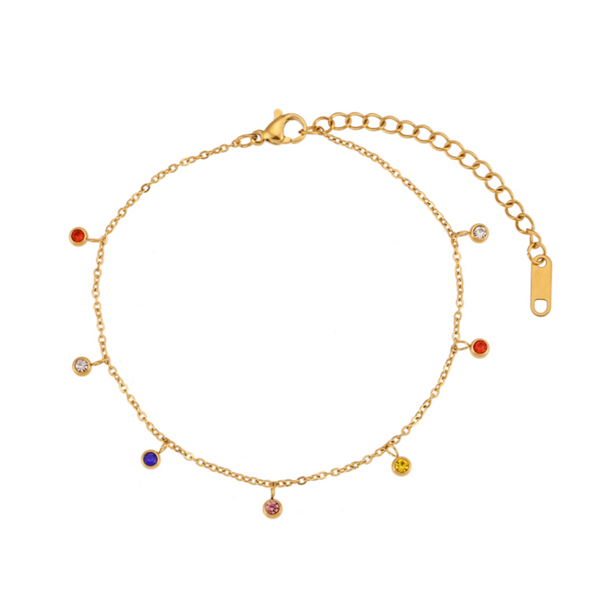 Maja Rainbow Anklet