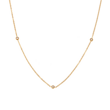Load image into Gallery viewer, dainty zirconia necklace gold waterproof