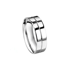 Load image into Gallery viewer, Linea Unisex Band Ring in White Gold