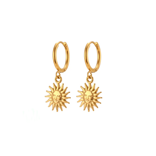 Sun Hoop Earrings