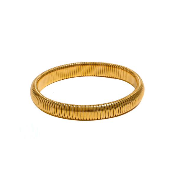 Stretchy Snake Bracelet in Gold - 10mm