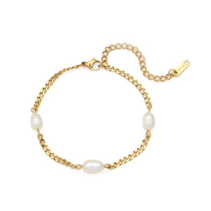 Amara Pearl Bracelet - Thin Chain