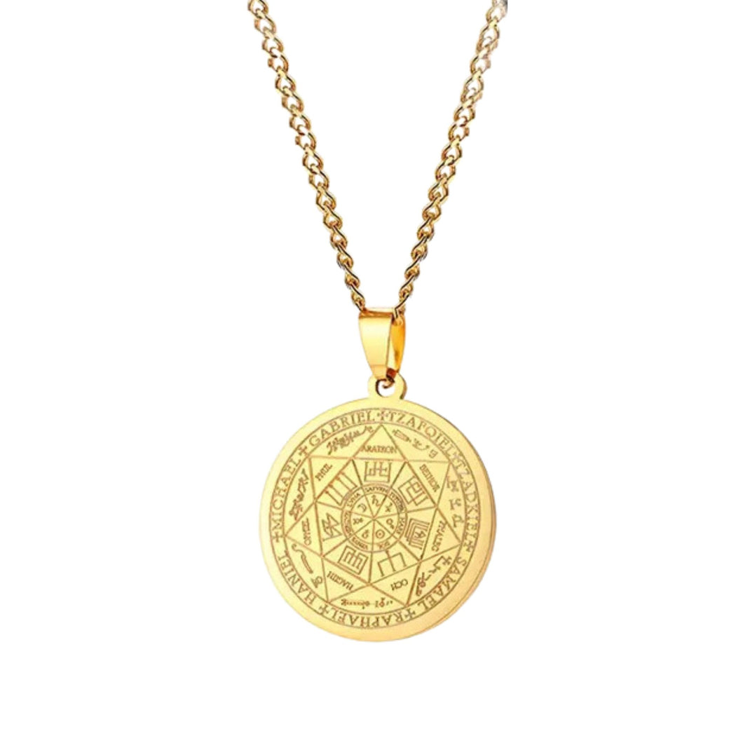 Seven Archangels Pendant Necklace in Gold