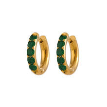Load image into Gallery viewer, Liv Hoop Earrings - Green