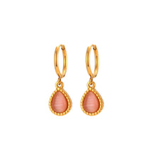Load image into Gallery viewer, Waterdrop Hoop Earrings - Rose