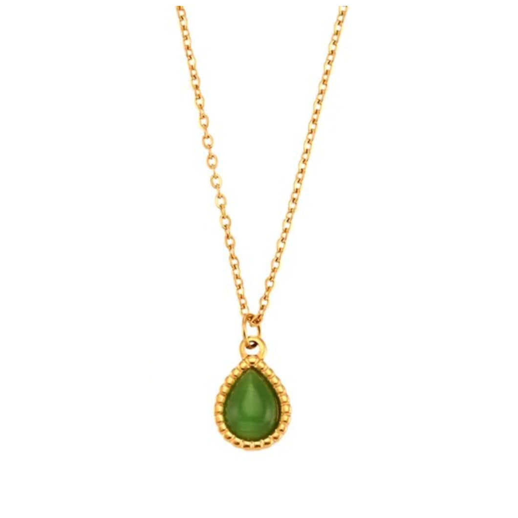 Waterdrop Necklace - Green