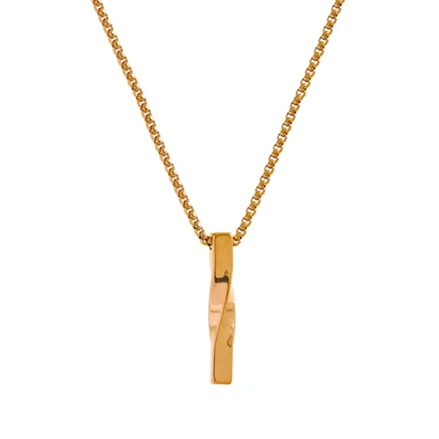 Minimal Twist Pendant Necklace in Gold