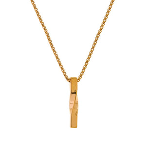 Minimal Twist Pendant Necklace in Gold