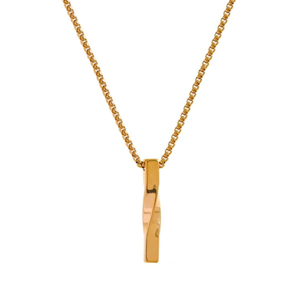 Minimal Twist Pendant Necklace in Gold