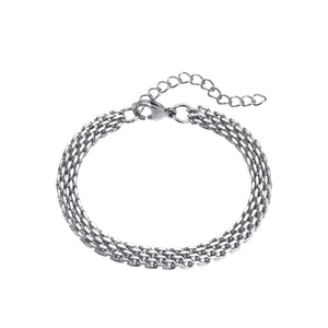 Panther Chain Bracelet in White Gold