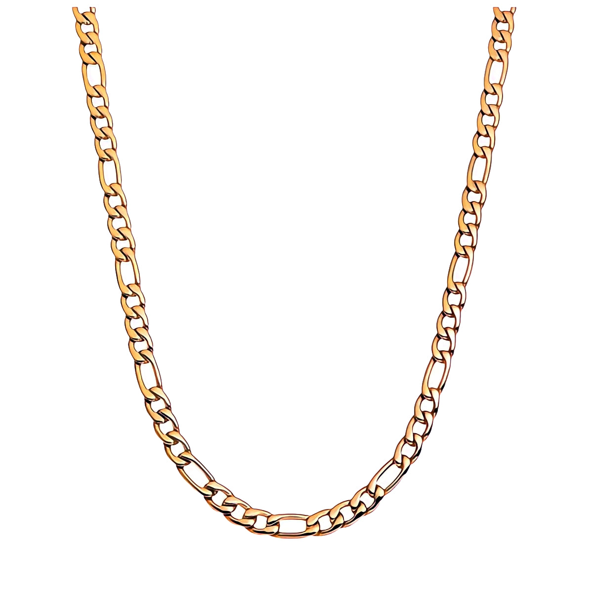 Figaro Chain Necklace 7mm in Gold