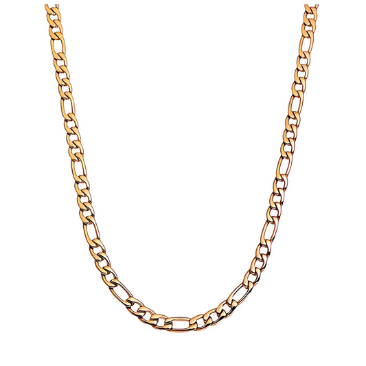 Figaro Chain Necklace 7mm in Gold