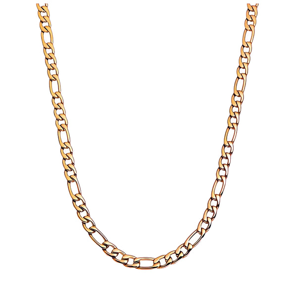 Figaro Chain Necklace 7mm in Gold