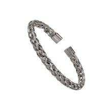 Load image into Gallery viewer, Rope Chain Open Bangle - Silver Color