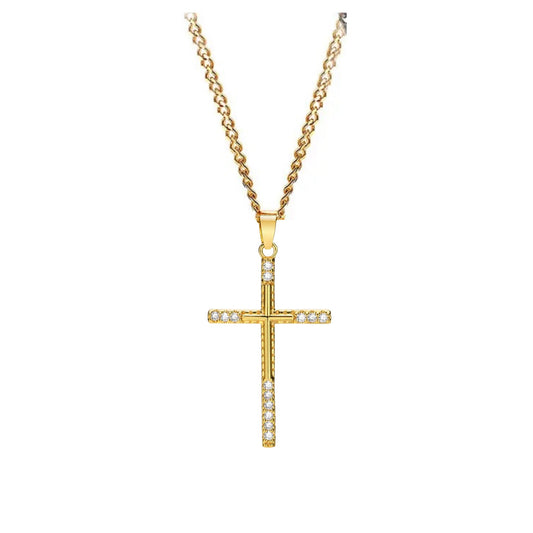 Crucifix Cross CZ Necklace
