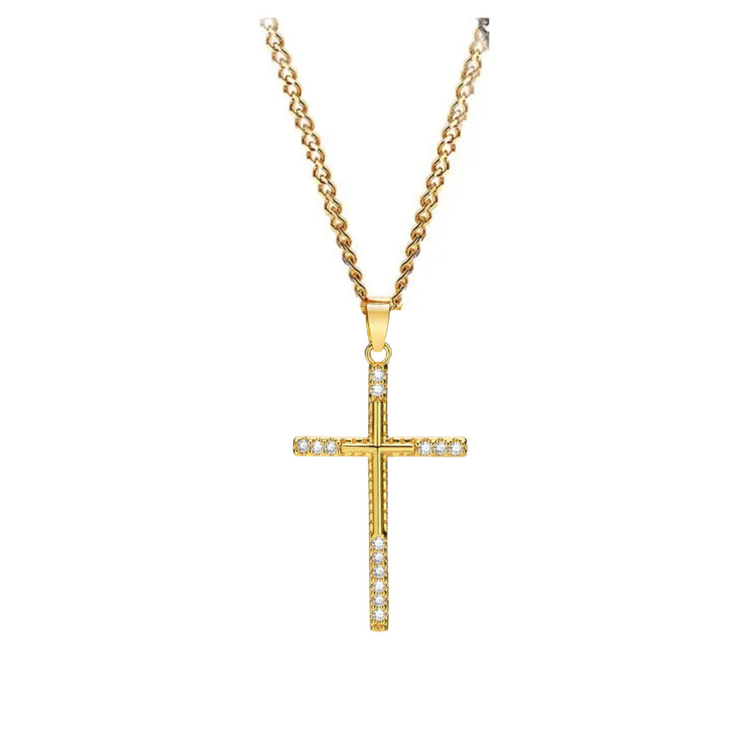 Crucifix CZ Necklace