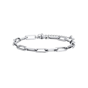 Classic Paperclip Chain Bracelet in White Gold