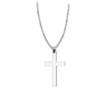 Load image into Gallery viewer, Cross Pendant Necklace in White Gold