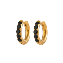 Load image into Gallery viewer, Liv Hoop Earrings - Black